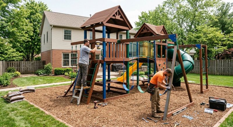 Playground Installation in Overland Park, KS